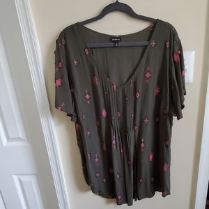 Torrid light summer blouse.